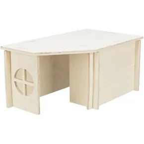 HOLM faltbares Holzhaus für Meerschweinchen/Kaninchen, 42 x 18 x 26 cm
